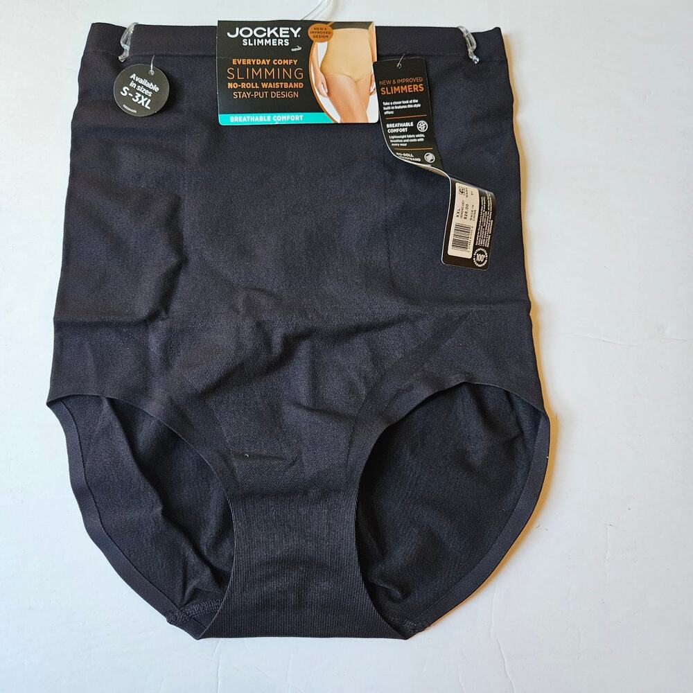 Jockey Slimmers Underwear, Size XXL (20/22) High Rise No-Roll Waistband
